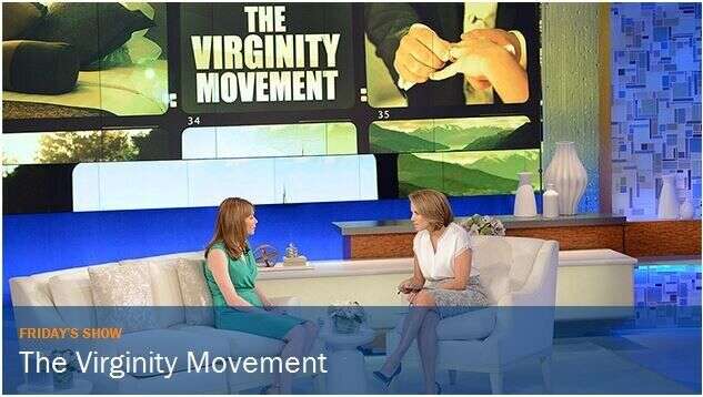 <i>Dans l’émission de Katie Couric en 2014 pour parler de ma virginité.</i>