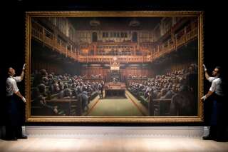 Banksy se moque du Brexit avec la vente aux enchères d'une vieille toile