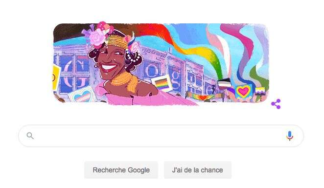 Figure des émeutes de Stonewall, Marsha P. Johnson clôture le mois des fiertés sur Google.