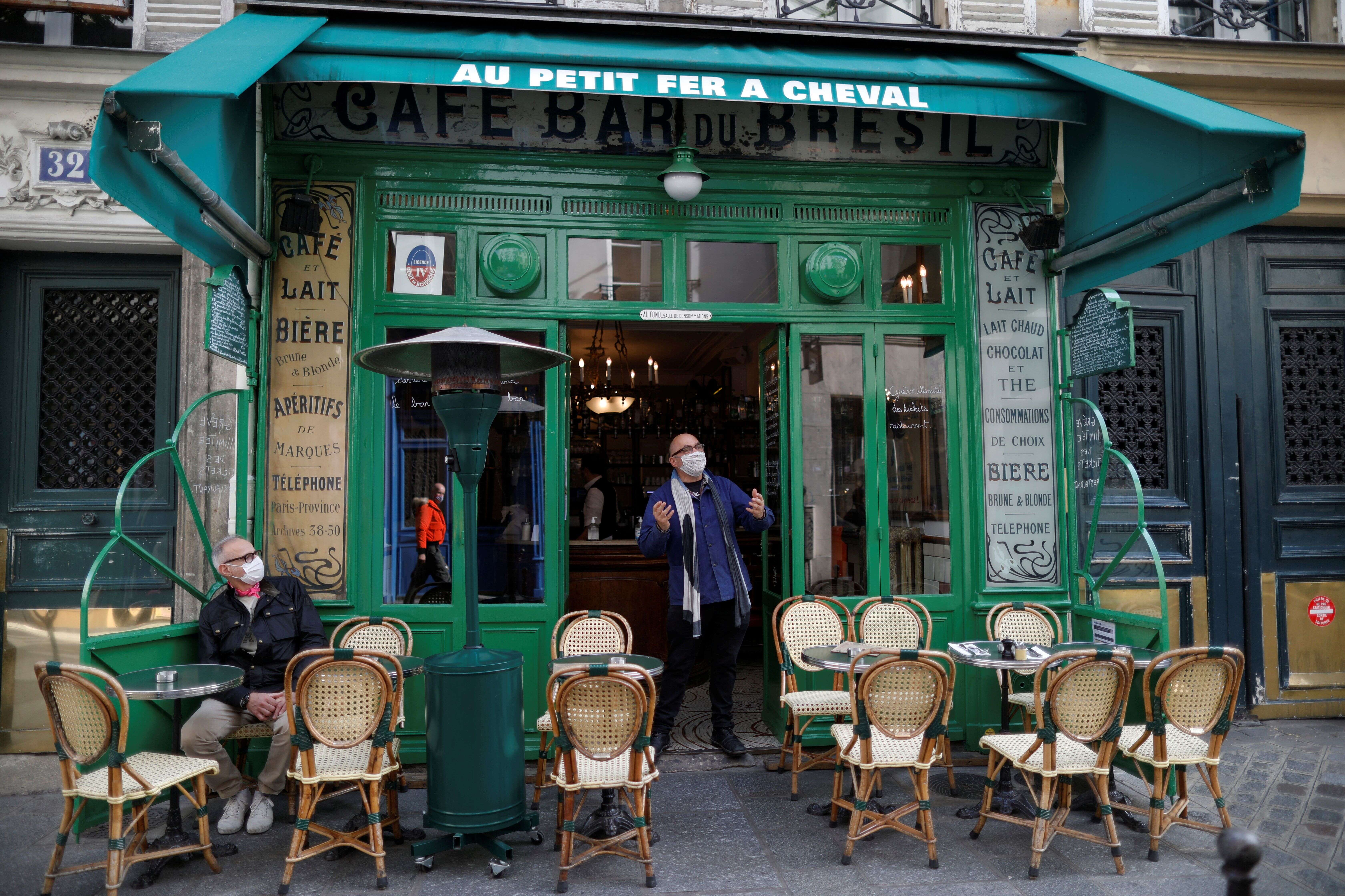 La terrasse d'un restaurant à Paris, en octobre 2020