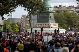 Des manifestants contre le pass sanitaire, réunis place de la Bastille à Paris, le 31 juillet 2021.
