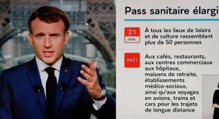 Le président de la République Emmanuel Macron a annoncé, lors d'un discours le 12 juillet, un élargissement du pass sanitaire pour convaincre les Français de se faire vacciner contre le Covid-19.