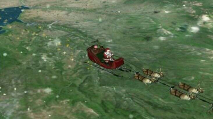 La tournée du Père Noël suivie de près par l'ISS et l'armée américaine