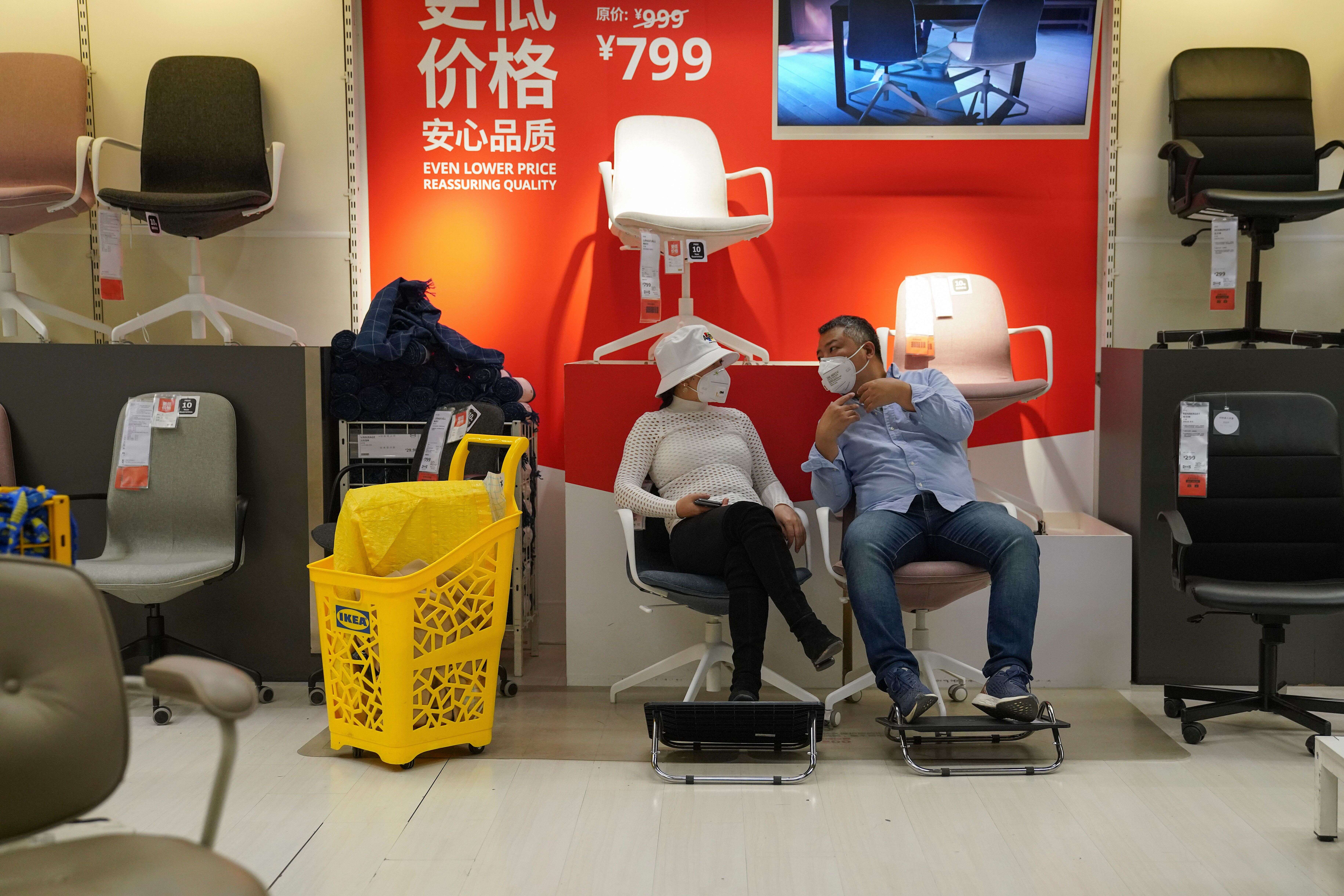 En Chine, les magasins Ikea sont d’ordinaire prisés des amateurs de sieste.