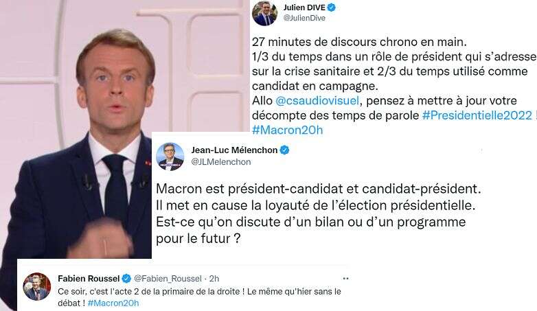 Des réactions à l'allocution d'Emmanuel Macron, le 9 novembre 2021.