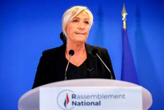 Le Rassemblement national, dirigé par Marine Le Pen, a décidé de procéder à des licenciements pour motif économique (image d'illustration prise en octobre 2020).