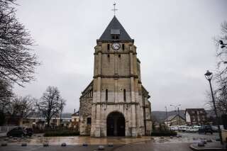 L'église de Saint-Etienne-du-Rouvray où le père Jacques Hamel a été tué en 2016 par des terroristes.