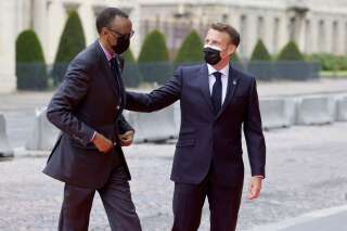 Emmanuel Macron recevant le président du Rwanda Paul Kagame le 17 mai à Paris (illustration)