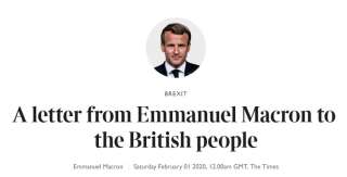 Emmanuel Macron écrit une lettre aux Britanniques dans The Times