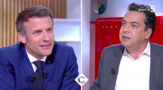 Emmanuel Macron, interviewé par Patrick Cohen, lundi 18 avril dans 