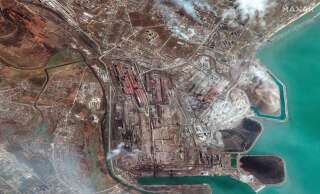 La Russie revendique le contrôle quasi total de Marioupol (Image satellite de Marioupol prise le 9 avril 2022 par Satellite image ©2022 Maxar Technologies via AP)