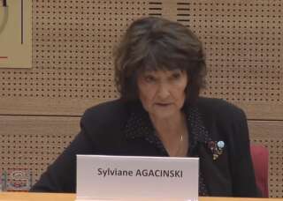La philosophe Sylviane Agacinski lors de son audition au Sénat dans le cadre de l'examen du projet de loi bioéthique, ouvrant la PMA à toutes les femmes.