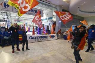 Grève chez Carrefour: les syndicats se félicitent d'un mouvement de grève 