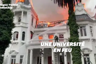 À Santiago, une université incendiée en marge d'une manifestation massive