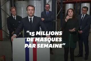 Macron promet l'indépendance de la production de masques d'ici la fin de l'année