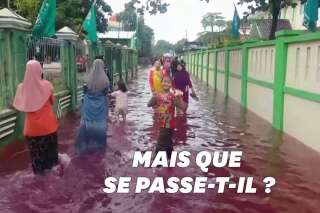 Pourquoi c'est de l'eau rouge qui a inondé ce village indonésien