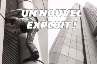 Alain Robert, le Spider-Man français a escaladé un gratte-ciel à Francfort