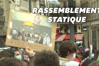 Au rassemblement statique pro-Palestine à Paris, des milliers de personnes