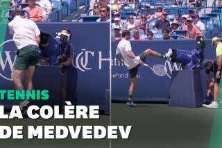Tennis: Medvedev s'emporte après avoir heurté une caméra