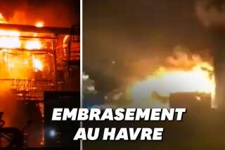Les images impressionnantes de l'incendie de Total près du Havre