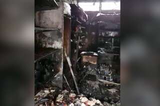 Les images exclusives dans l'épicerie casher de Créteil ravagée par l'incendie