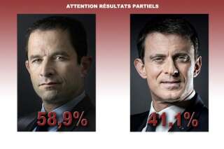 Résultats de la primaire de la gauche: Benoît Hamon large vainqueur face à Manuel Valls au second tour