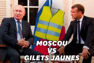 Vladimir Poutine évoque les gilets jaunes devant Emmanuel Macron