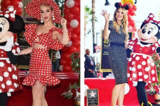 Katy Perry et Heidi Klum se la jouent Minnie Mouse pour l'inauguration de l'étoile de leur copine