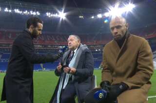Après OL-OM, la tête de Thierry Henry à côté de Jean-Michel Aulas fait sourire