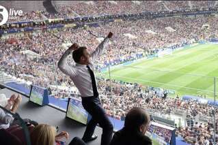 Cette photo de Macron célébrant le 1er but des Bleus est devenue virale
