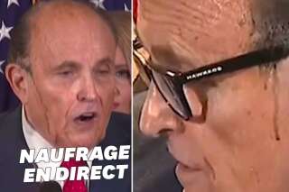L'avocat de Trump Rudy Giuliani a eu un souci capillaire pendant une conférence de presse surréaliste