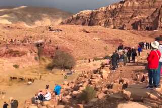 Le site antique de Petra, en Jordanie, submergé après des pluies torrentielles