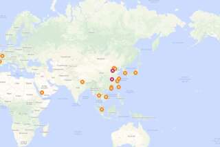 Ces pays touchés par le nouveau coronavirus