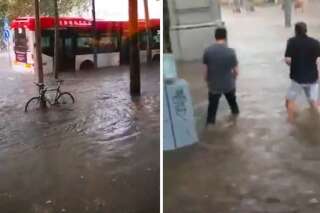 Les rues de Barcelone inondées après un violent orage