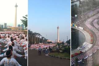 Le président et 65.000 Indonésiens participent à une 