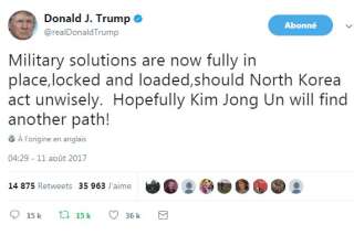 Trump prévient la Corée du Nord : 