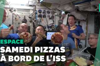 Les soirées pizzas de l'ISS ne ressemblent pas tout à fait aux nôtres