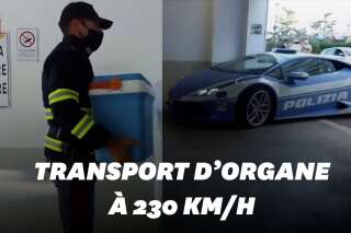 La police italienne livre un rein à 230 km/h en Lamborghini
