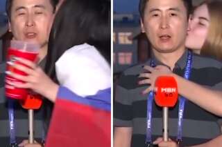 Coupe du monde 2018 : ce journaliste sud-coréen a lui aussi été embrassé de force par deux supportrices en direct