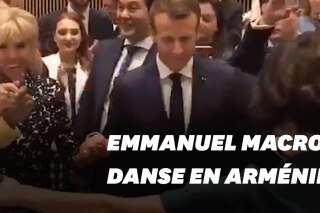 Emmanuel et Brigitte Macron ont participé à une danse folklorique en Arménie