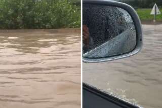 Orages: près d’Avignon, les fortes pluies ont transformé l’autoroute A7 en fleuve