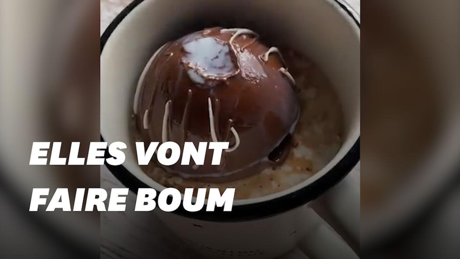 Fondez pour une bombe pour chocolat chaud, LA nouvelle tendance