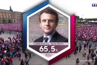 Sur TF1, Emmanuel Macron est annoncé président de la République... avec le son de France 2