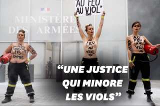 À Paris, 3 Femen dénoncent l'impunité dont jouiraient trois pompiers accusés de viol