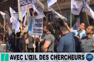 Une manifestation de policiers a eu lieu devant le siège de la France insoumise et c'est une première