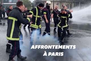 À Paris, les pompiers gazés en marge de leur manifestation
