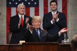 Devant le Congrès, Donald Trump se pose en rassembleur après une année tumultueuse