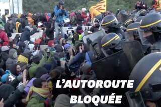 Les indépendantistes catalans délogés de l'autoroute entre l'Espagne et la France