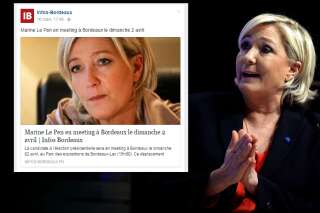 En meeting à Bordeaux, Marine Le Pen peut compter sur le soutien d'un média local très spécial