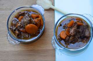 Ma recette, vite fait, bien fait, du ragoût de queue de bœuf, carottes et oignons braisés